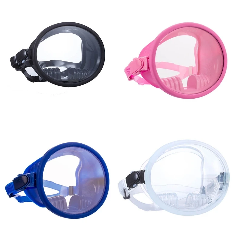 

11UE Snorkel Diving Mask Gear Large Oval Fog Glass Lens Mask