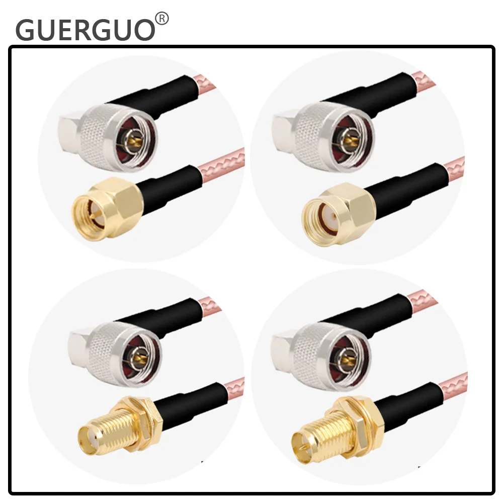 RF Coaxial RG316 Cable N Male Right Angle to SMA Female Conncetor Low Loss 50 Ohm for 3G 4G Modem Antenna Extension Cord  Jumper