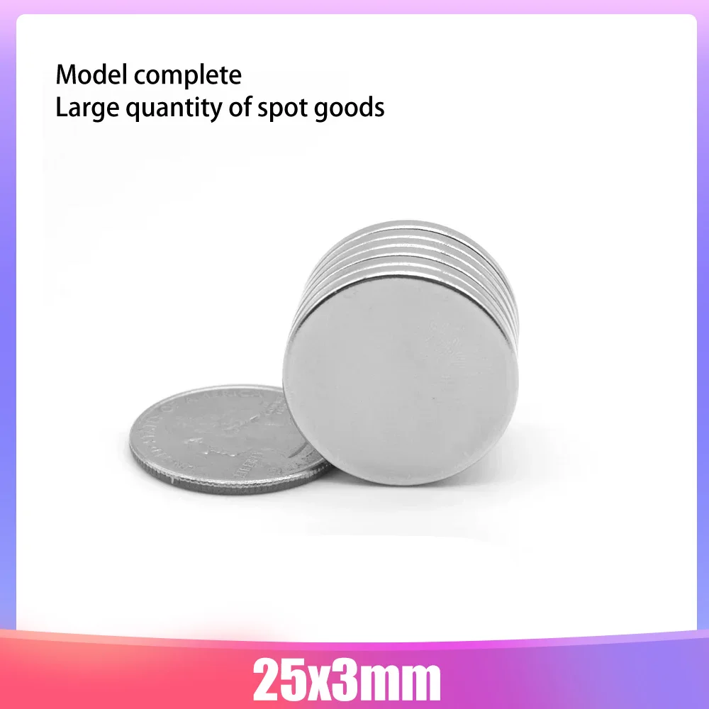 25x3mm N35 Round Magnets 25mm*3mm Neodymium Magnet 25mmx3mm Permanent NdFeB Super Strong Powerful Magnet 25*3 mm