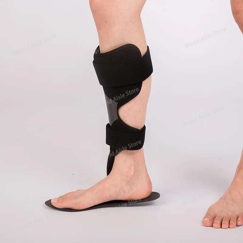 Carbon Fiber Foot Drop Orthosis, Stroke Hemiplegia Rehabilitation Equipment, Foot Inversion Corrector, Foot Support, Ankle Brace