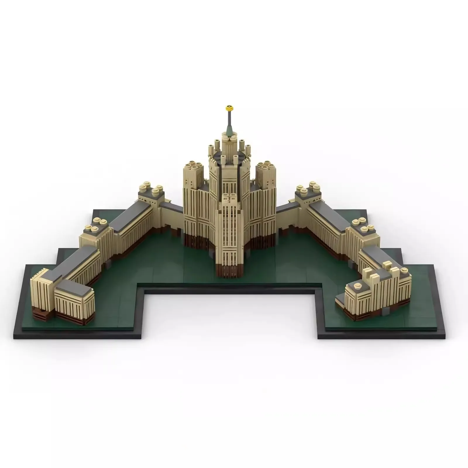 BrickexhausMOC House Druonosov décennie s de construction, Université d'État de Moscou, City Skyline Architecture, Street View Sets, Jouets pour adultes, Cadeau