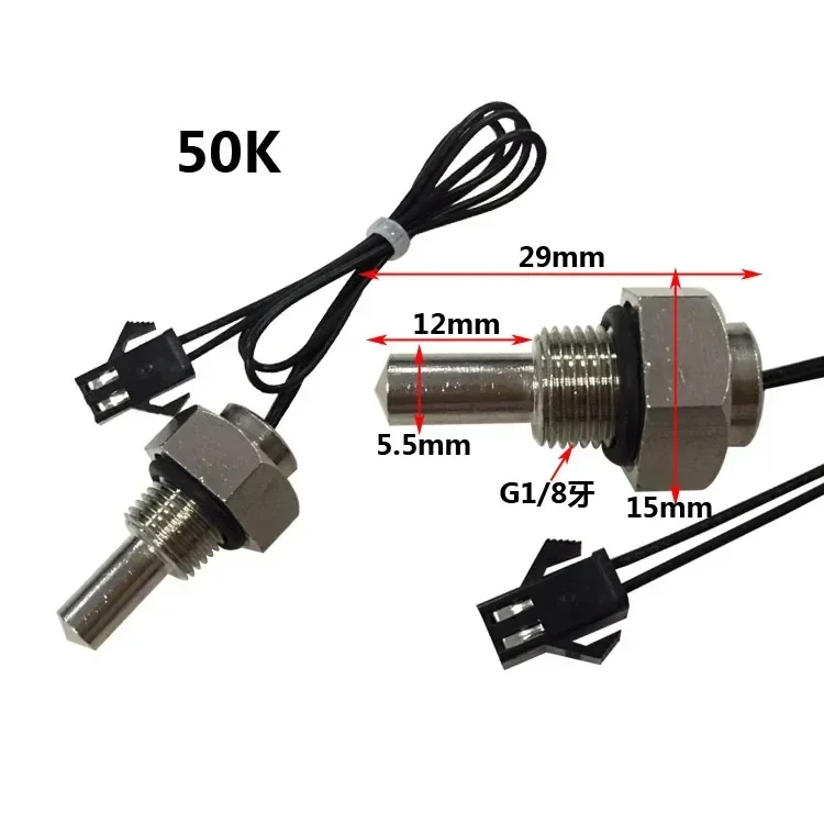 Wall mounted furnace temperature sensor threaded built-in G1/4 1/2/4 minute 10K50K NTC temperature probe