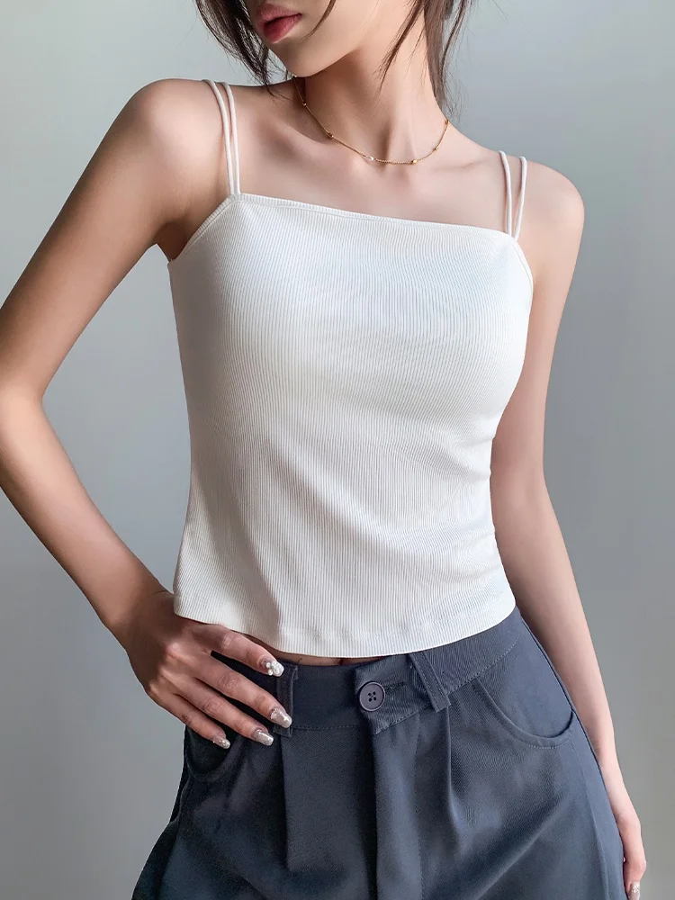 

Белый интегрированный жилет на бретельках, женский летний новый жилет Tead Sensation, красивый бюстгальтер Ba, основание, внутренняя одежда для поездок на работу, слэ...