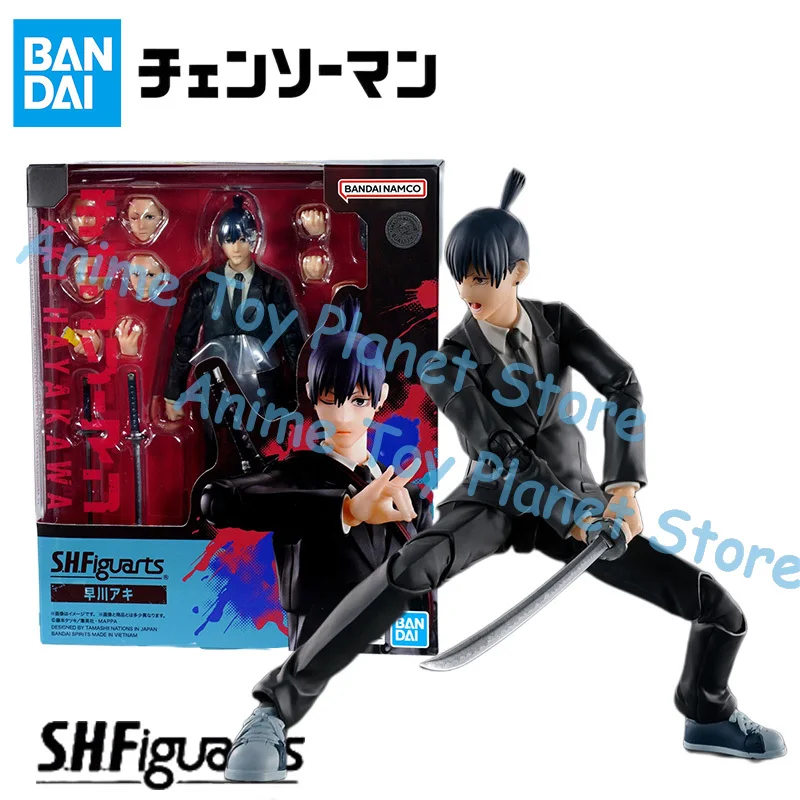 بانداي S.H.Figuarts SHF بالمنشار رجل آكي هاياكاوا أطقم منمذجة SHF PVC حوالي 14.5 سنتيمتر عمل أرقام نموذج اللعب تمثال هدية للأطفال