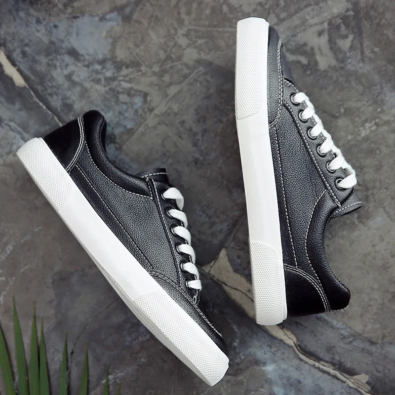 

New Men's Low Top Sneakers Breathable Canvas White Shoes Comfortable Casual Lace Up Minimalist Fashion Athletic Footwear