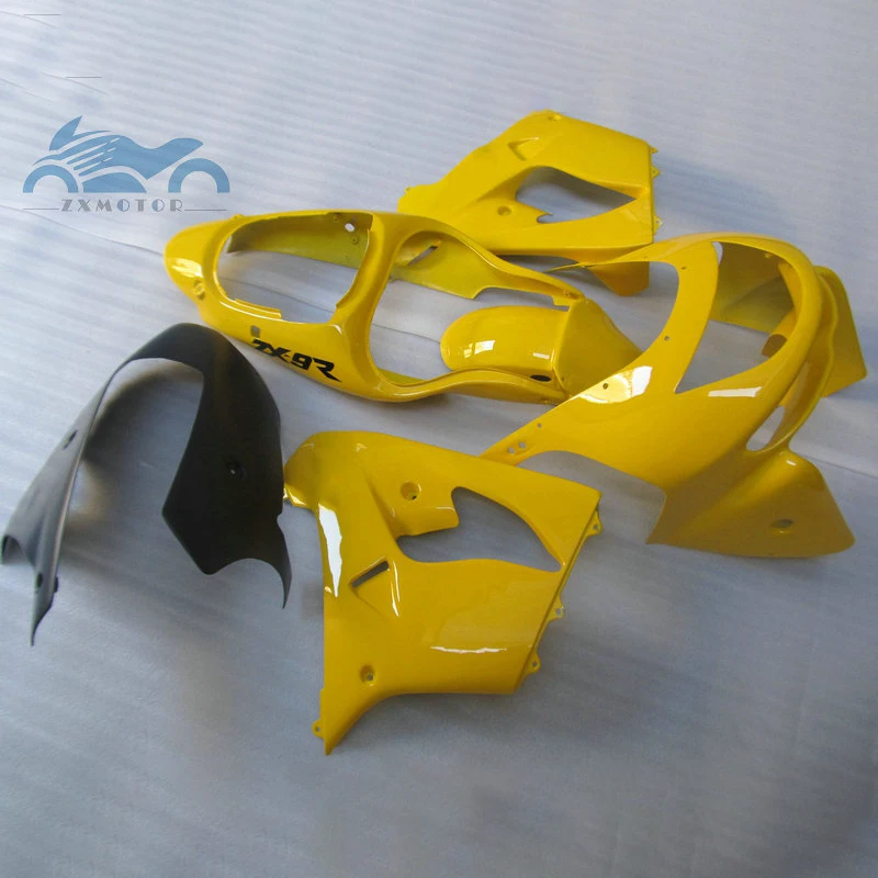 Custom as you need fairing kits for KAWASAKI Ninja 1998 1999 ZX9R ABS plastic sports fairings kit 98 99 ZX 9R yellow motorcycles