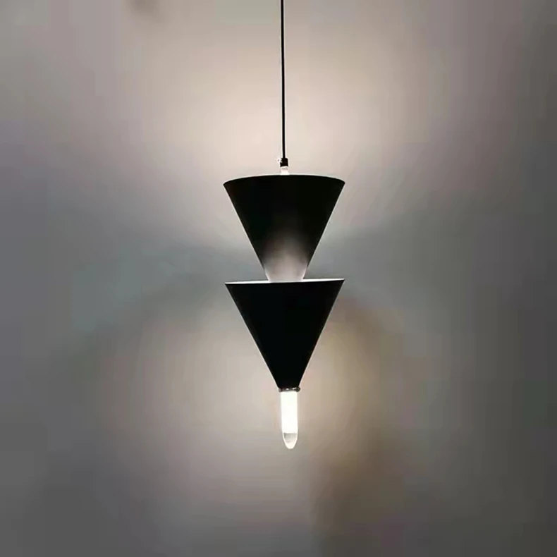 Gold Black Cone LED Pendant Lamp