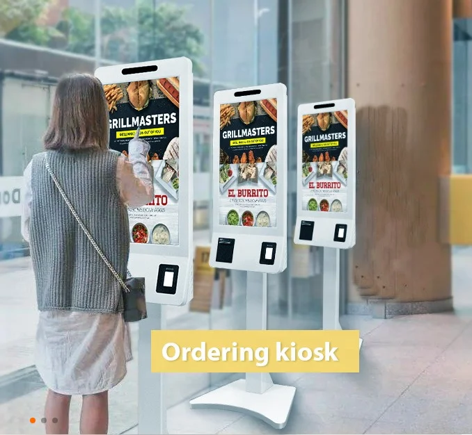 Payment Kiosk WiFi Vending Machine with Printer Self Service Ordering Machine Touch Screen 1920*1080 Digital Signage