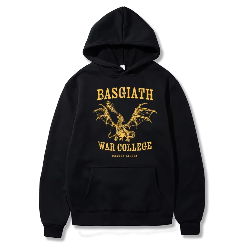 

Basgiath War College Hoodie Fourth Wing Hooded Sweatshirt Golden Dragon Rider Pullover Violet Sorrengail Xaden Riorson Hoodies