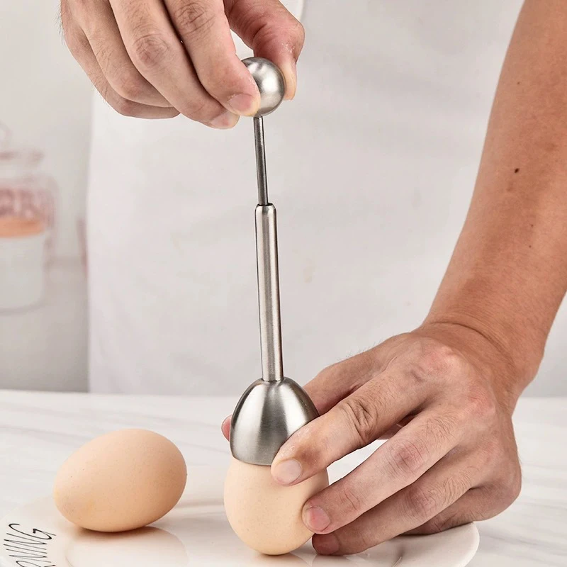 Egg Opener Stainless Steel Egg Shell Opener Fancy Eggshell Cutting Knocker Creative Egg Shell Top Knocker Opener Kitchen Tools