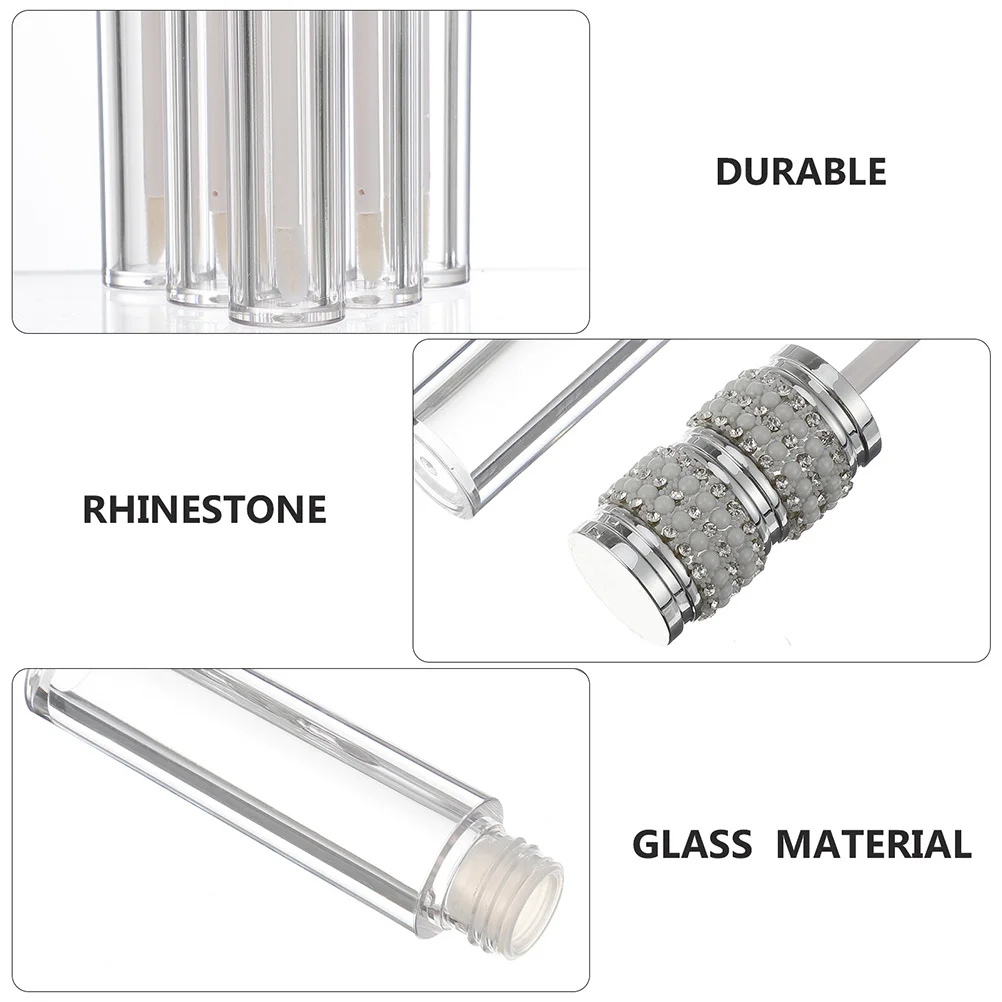 

5Pcs Lip Gloss Bottles Simple Design Durable Material for Customizing Unique Lip Colors Travel Friendly Lipstick Bottles