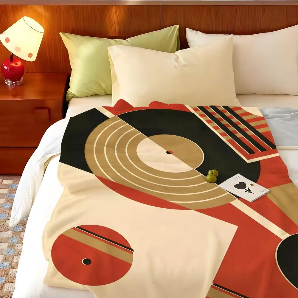 Design B-Bauhaus D-Design Throw Flannel Throw Blanket, Lightweight Cozy, Durable Washable Cute Cool