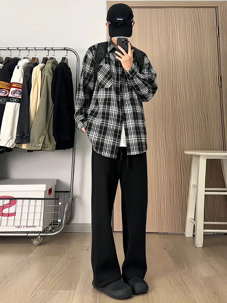 

Men's Long Sve irt College Sle Inner Wear Layering Vintage Design High End Autumn Winter American Outerwear Breathable