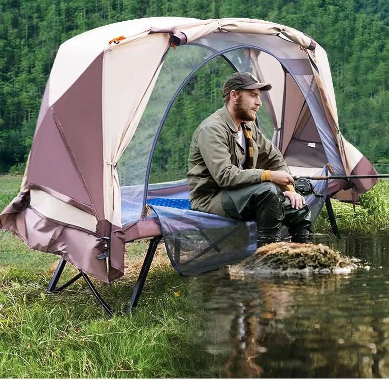 High Quality Outdoor  Elevated Camping Tent Cot Folding Waterproof Sleeping  with Bed Foldable Camp  Cot