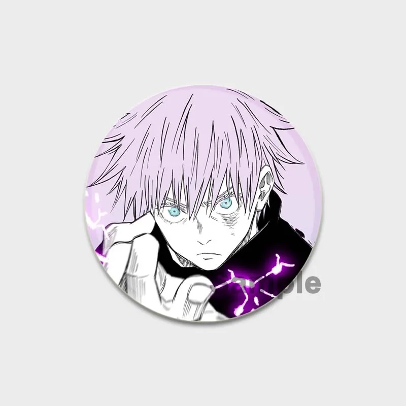 HD Print Round Handmade Anime Pins Ryomen Sukuna/Satoru Gojo Round Brooches Fushiguro Megumi/Itadori Yuji/Choso Cartoon Badge