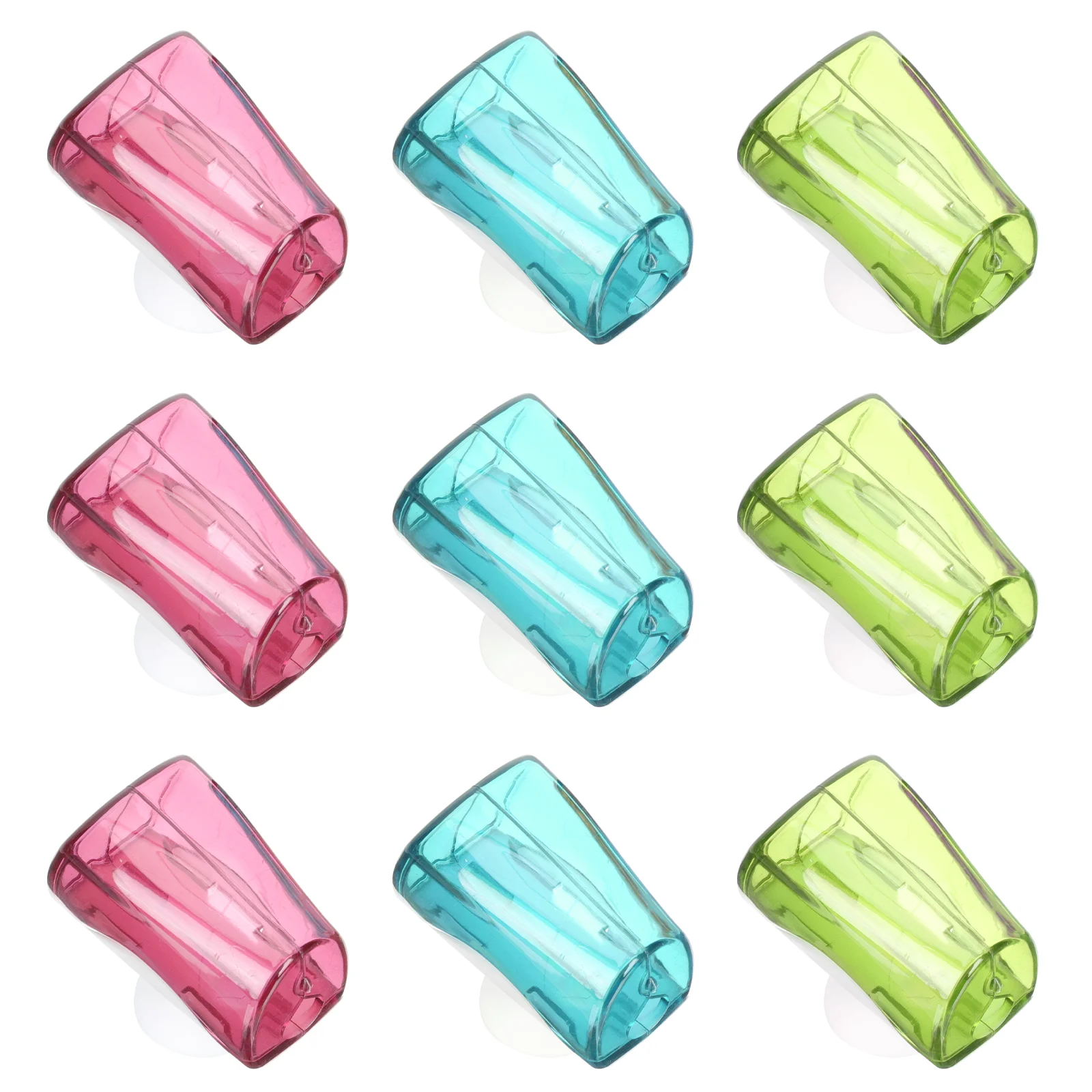 

9 Pcs Wall Mounted Toothbrush Holders Wall Mounted Bathroom Cup Dust Cover Pod Caps Holders Travel Case