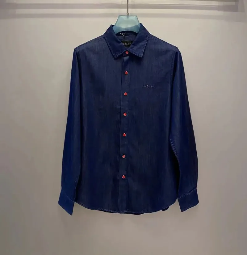 Kiton cotton-blend denim shirt jacket