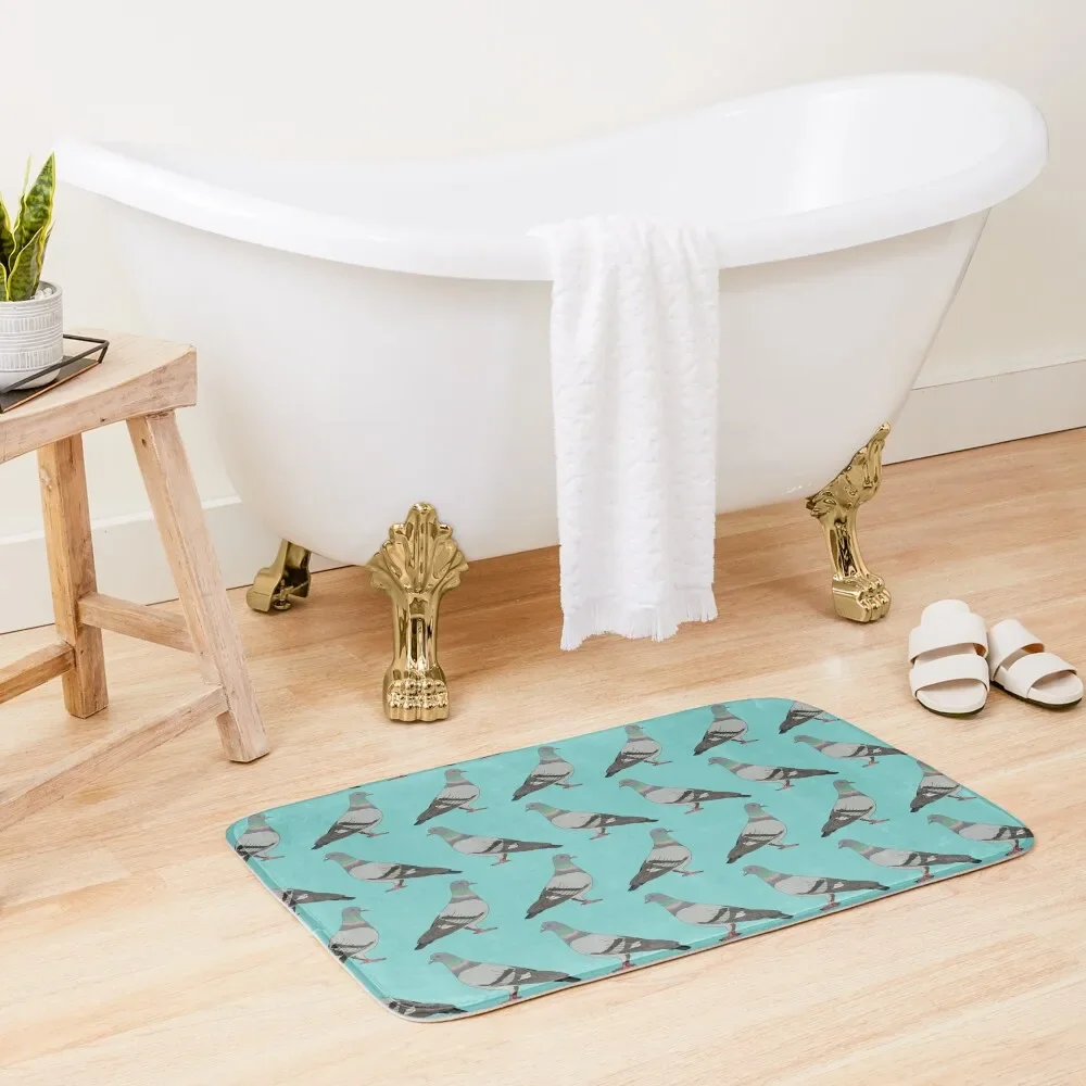 

pigeon walk 2020, blue background Bath Mat Bathroom Carpet Set Bathroom Accessories Sets Mat