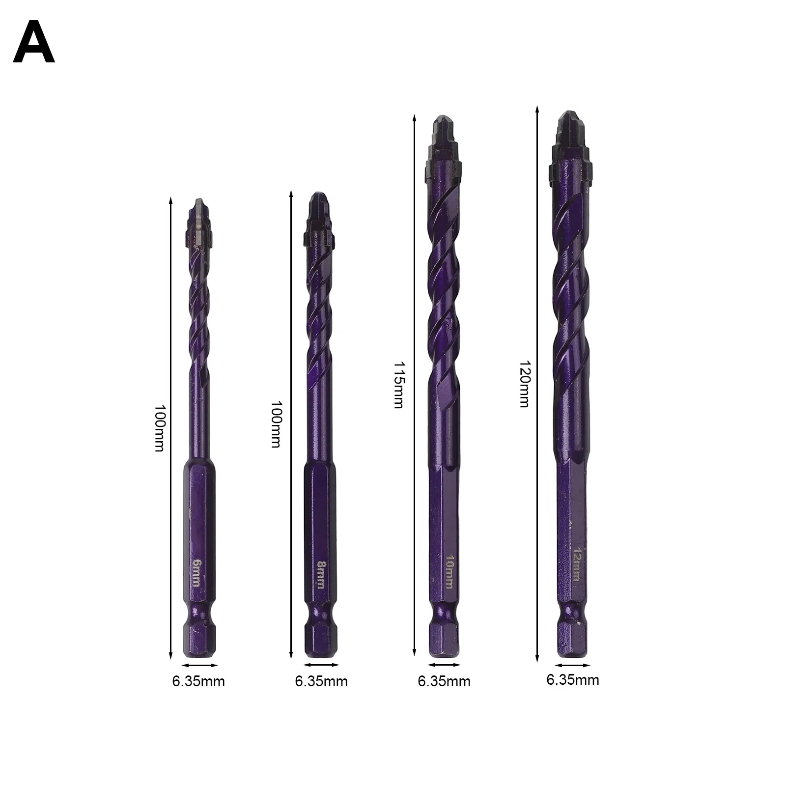 Approx.6.35 Mm 1 4 Inches Hex Shank Eccentric Drill Bit Punching Drill Bit Water Drill Compatible Wide Applicability