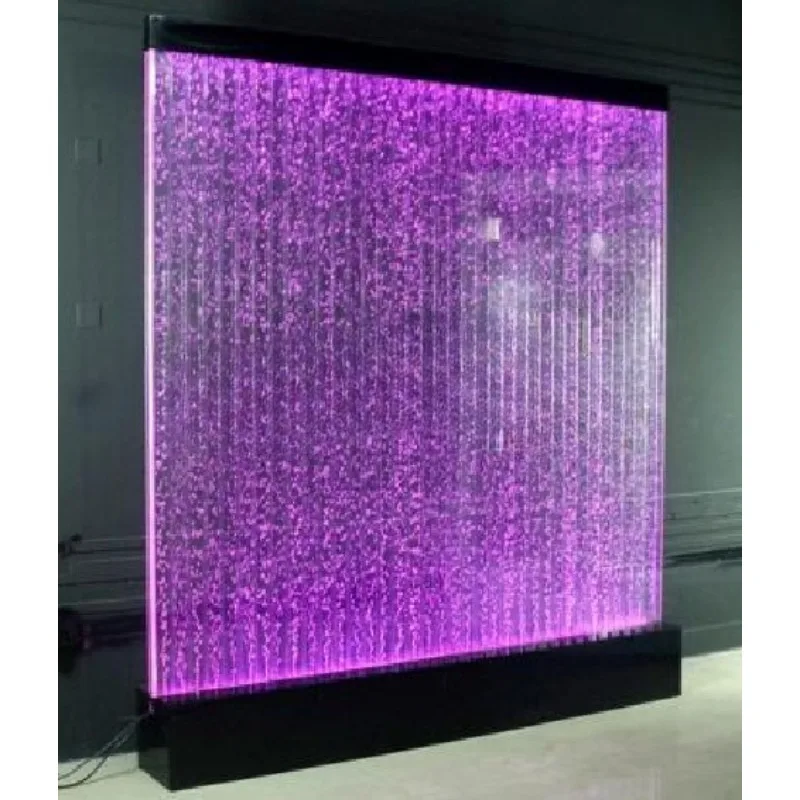 

customized LED Acrylic vertical water bubble wall for home decoration