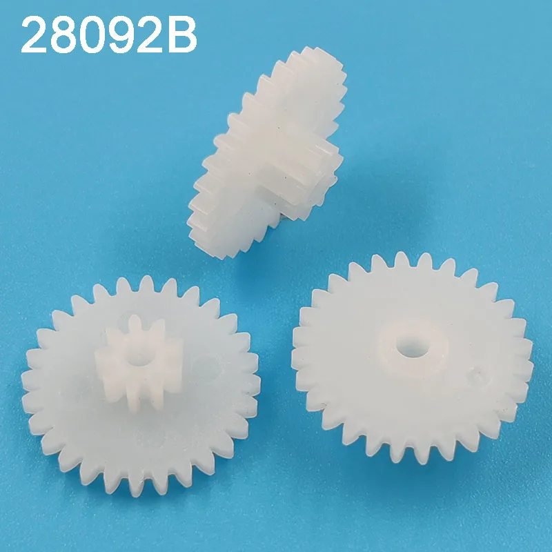 28092B 0.5M Plastic POM Gear Diameter 15mm 28 Teeth + 9 Teeth Two Layer Gear 2.15mm Hole DIY Toy Parts Accessories