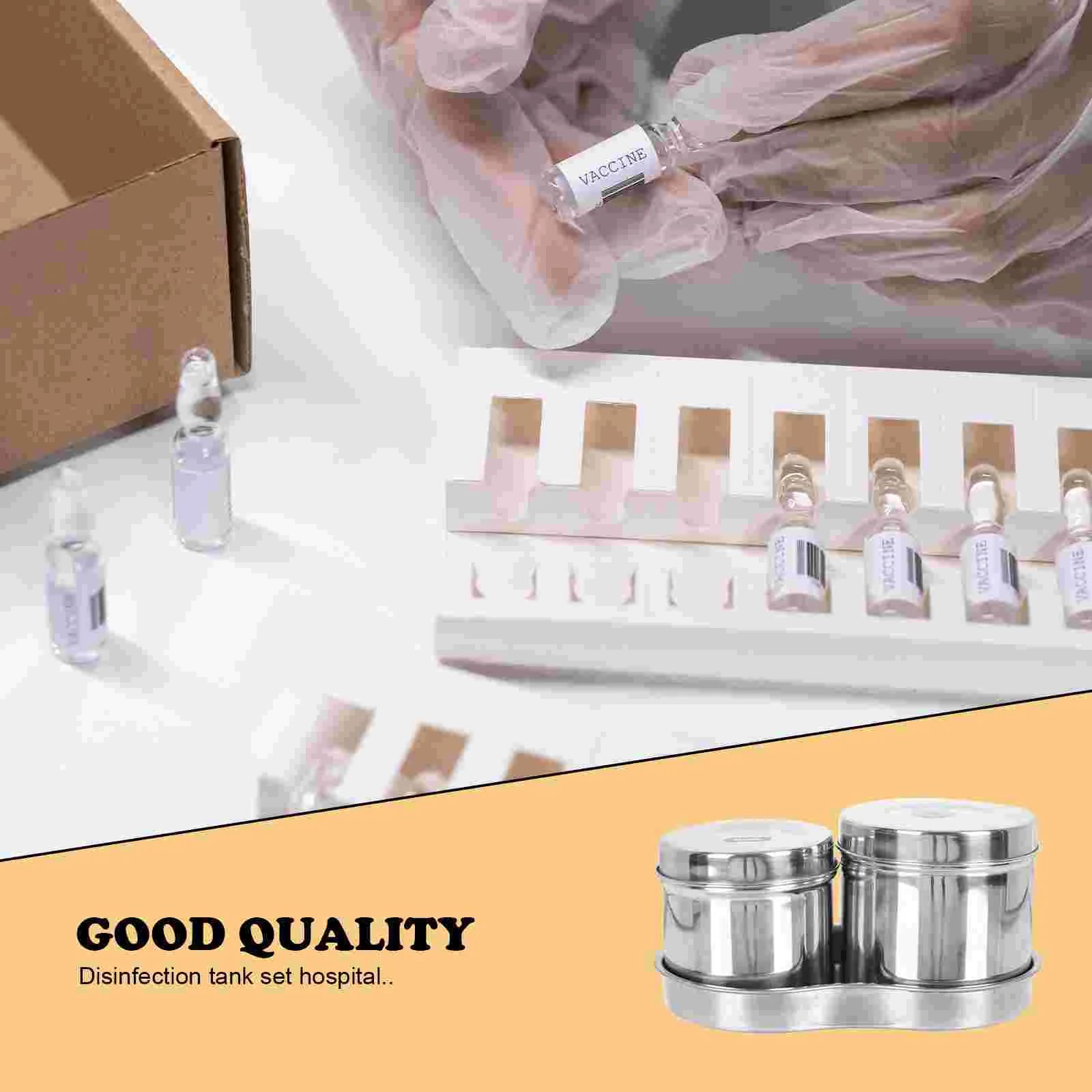 Aço inoxidável Bend Forma Rim Bandeja, Esterilizador Set, suporte De Esponja, Recipiente De Placa, Cotonete De Algodão Tanque