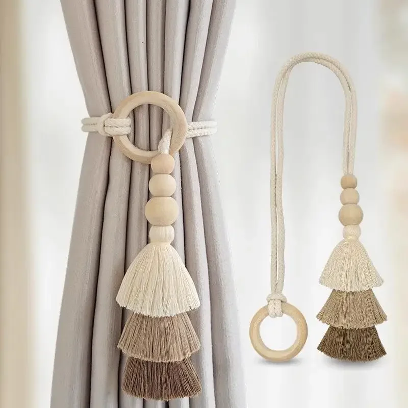 Bohemian Strap Curtain Accessories, Simple Curtain Buckle Tassel Decoration