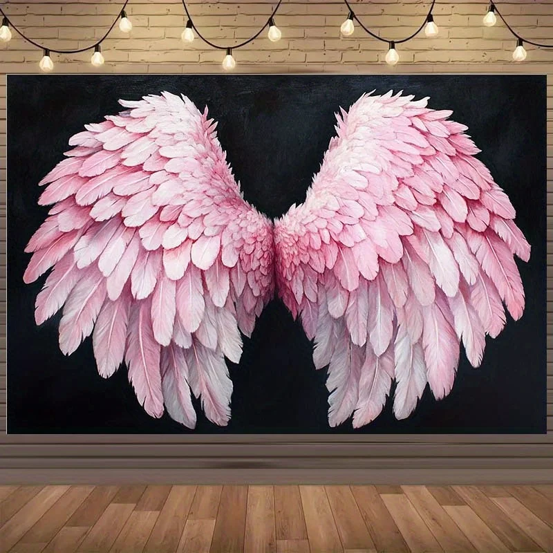 1 2D Pink Feathered… - image