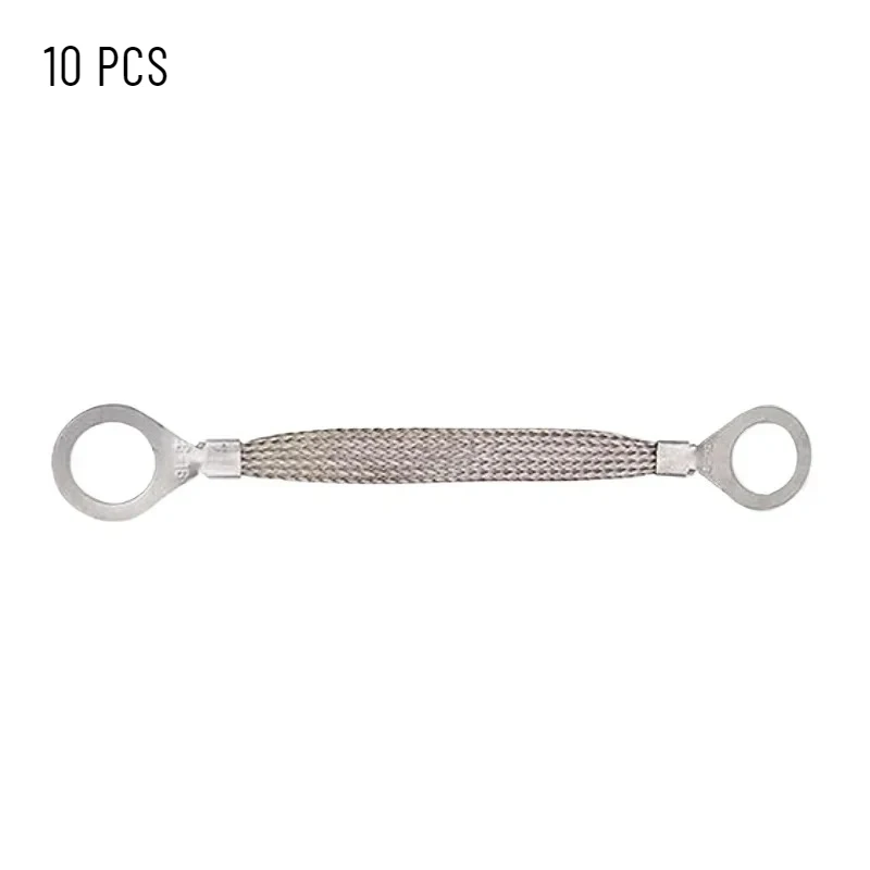 10PCS 150/200mm Body Electrical Ground Strap for Stainless Steel Flanged Ground Cables Anti-static Corrosion Resistance