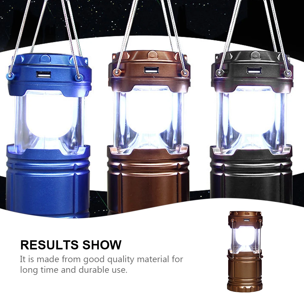 Solar Camping Light Random Color Rechargeable Lightweight Portable Outdoor Tent Lamp for Camping Lighting Tool