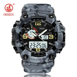 Outdoor Sport Digital Watches for Men Silicone Strap Waterproof Tactical Electronic Men's Watch Quartz Clock relogio masculino