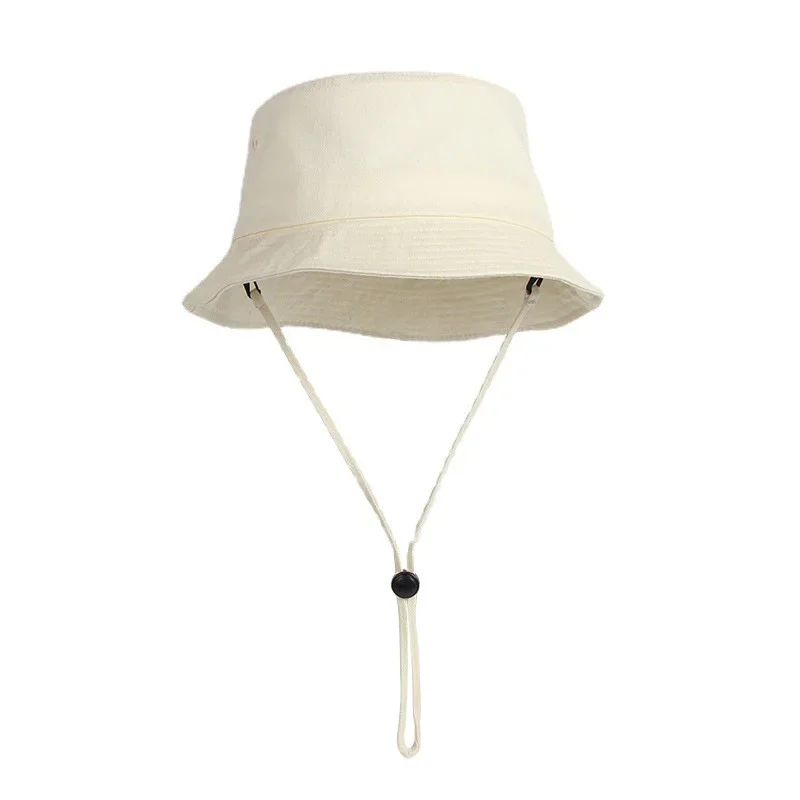 New Big Size Oversize Summer Bucket Hats Unisex Polychrome Fisherman Caps Men Women Travel Sun Hat with Detachable Chin Strap