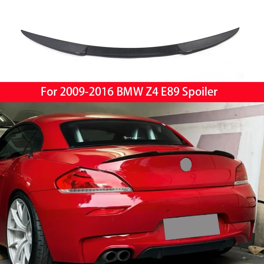 لسيارات BMW 2009-2016 Z4 E89 قابلة للتحويل كوبيه ألياف الكربون غطاء صندوق السيارة الخلفي أجنحة سبويلر للسيارة FRP ضبط الملحقات الخارجية
