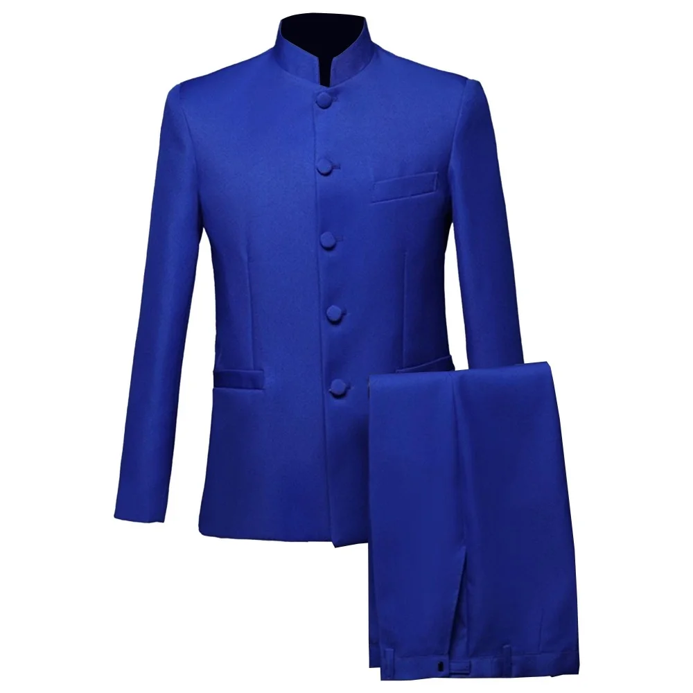 

2 Pieces Suit Blazer Pants Formal 2 Button Tuxedo Jacket for Wedding Business Prom Suit Men Slim Fit