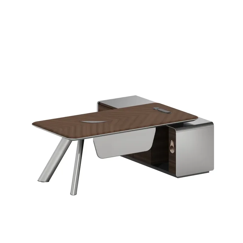 Modern Solid Wood Executive Desk Luxury Retractable Convertible Modular Office Table