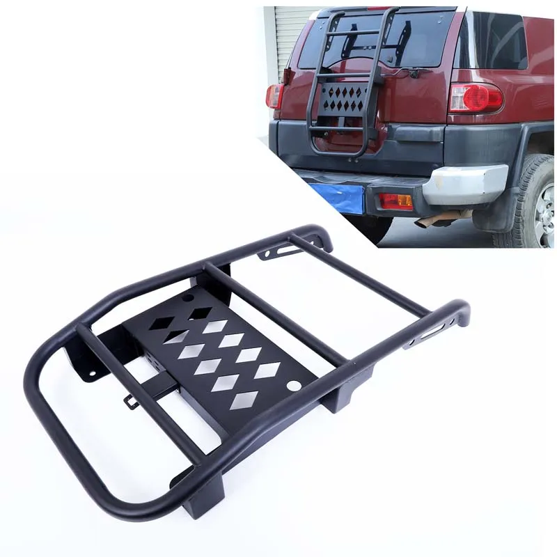 1Pcs Carbon Steel Black For Toyota FJ Cruiser 2007-2021 Car Tailgate Mid-Mounted Ladder Car External Modification Accessories