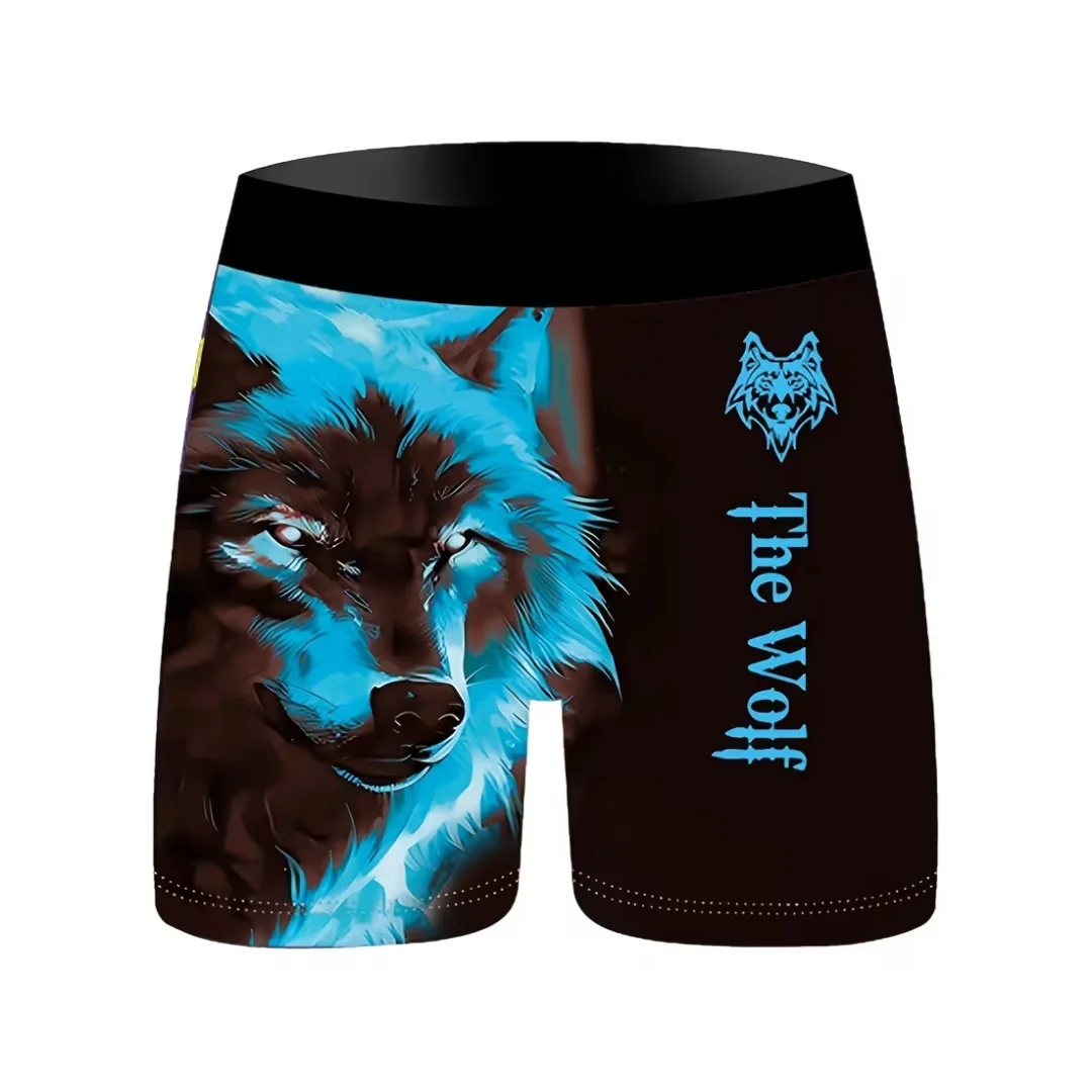 

Летние мужские шорты для активного отдыха с 3D-принтом в виде волка, пляжные шорты, модные плавки для мужчин, для вечеринок, отпуска и спорта.