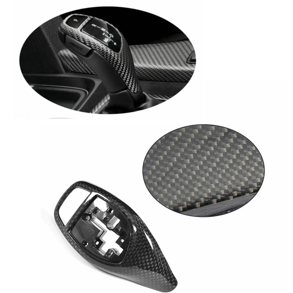 

Carbon Fiber Gear Head Shift Knob Cover Trim Replacement Console Shifter Cap For BMW F20 F22 F30 F32 F10 2012-2017