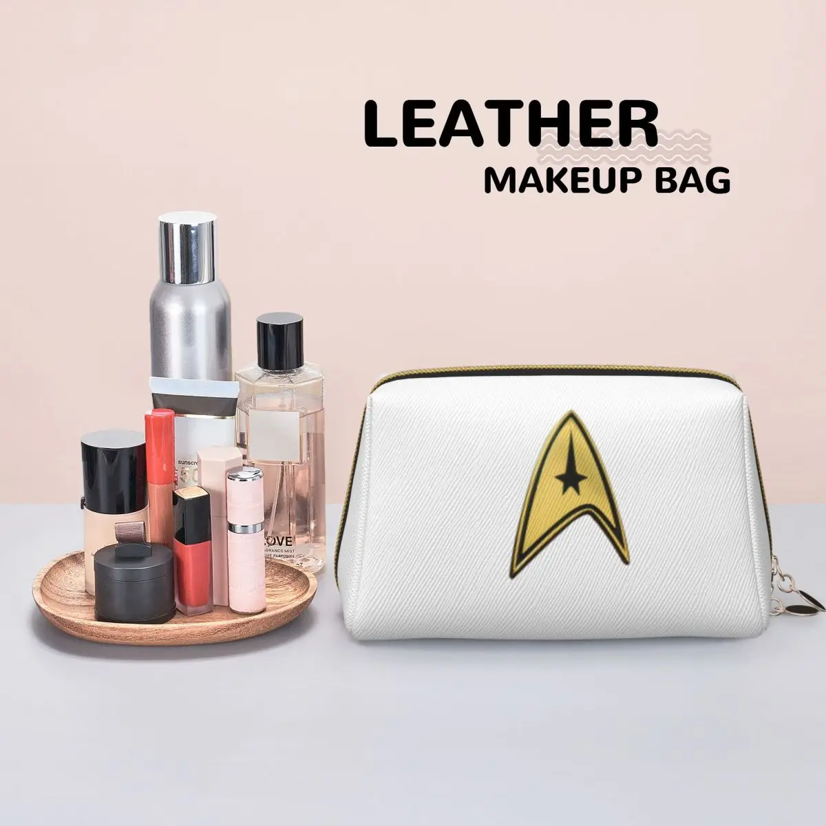 Star Treks Science Fiction TV Series Women Cosmetic Bag Travel Makeup Organizer Pouch Toiletry Storage Dopp Kit Case