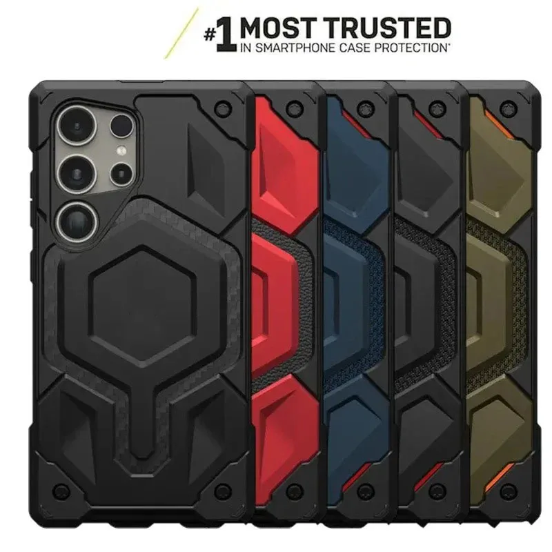 Military Shockproof Magnetic Case for Samsung Galaxy S24 Ultra S23 Plus S24ULTRA Macsafe Rugged Armor Magsafe Cover Etui