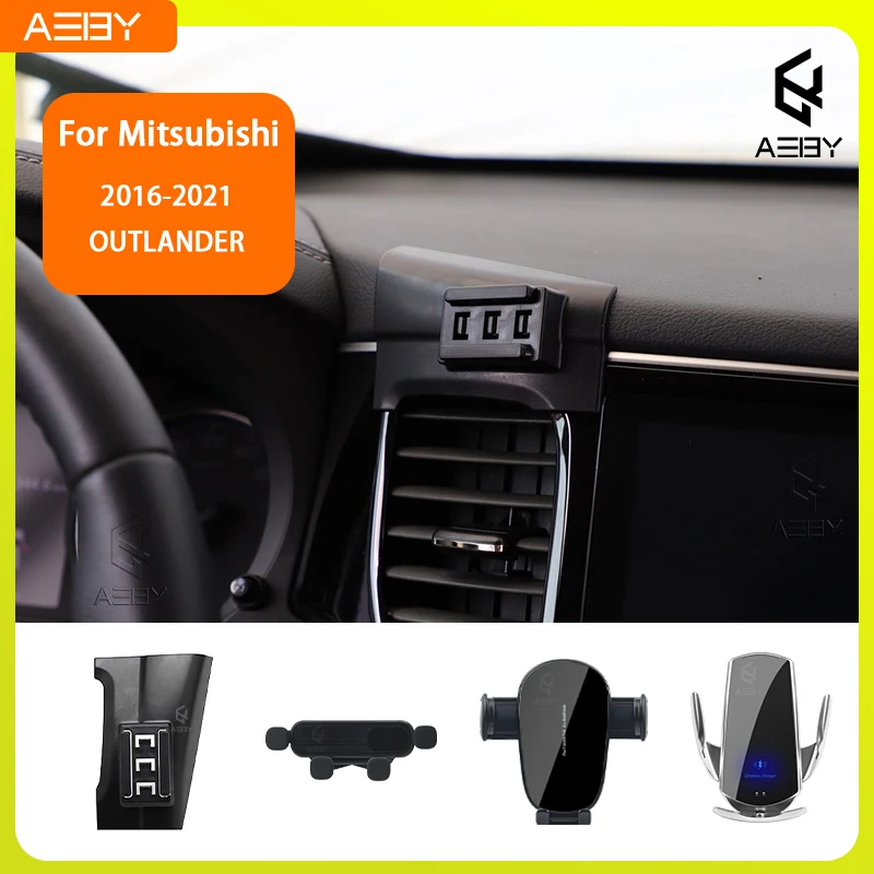 Für Mitsubishi OUTLANDER 2016-2021 Handyhalterung Auto-Mobiltelefon-Halterung Spezielle Fixierte Halterung Basis Kabellose Ladestation Innenraum