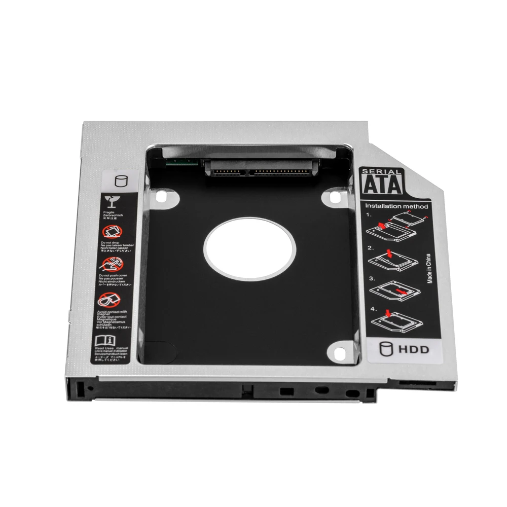 UnionSine 9.0 9.5 12.7mm HDD Caddy SATA 3.0 per 2.5 ''SSD Case Hard Disk Drive Adapter per Laptop CD DVD-ROM Optibay