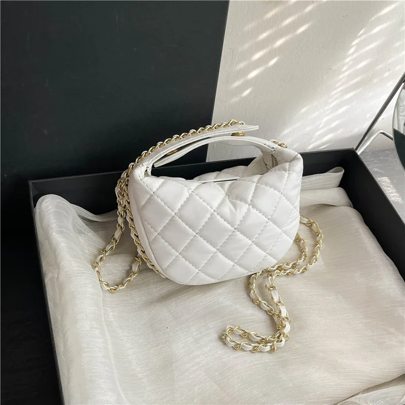 

2025 New Diamond Chainlet Bag - Mini Shoulder/Crossbody/Handheld Purse, Versatile & Stylish Women's Fashion Accessory