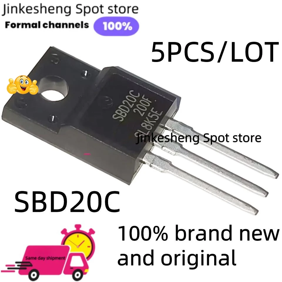 5PCS 새로운 SBD20C 20C SBD20C100F 20A100V TO-220F 플라스틱 밀봉 쇼트키 다이오드 칩 품질 보증 직접 구매 가능NEW