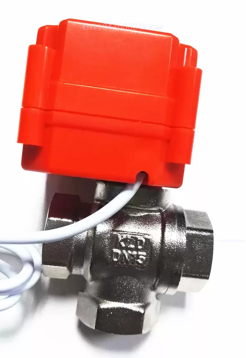 Electric Valve 3-Way L-Type DN15 220V 5W 5S IP67 Waterproof Vertical Compact Design