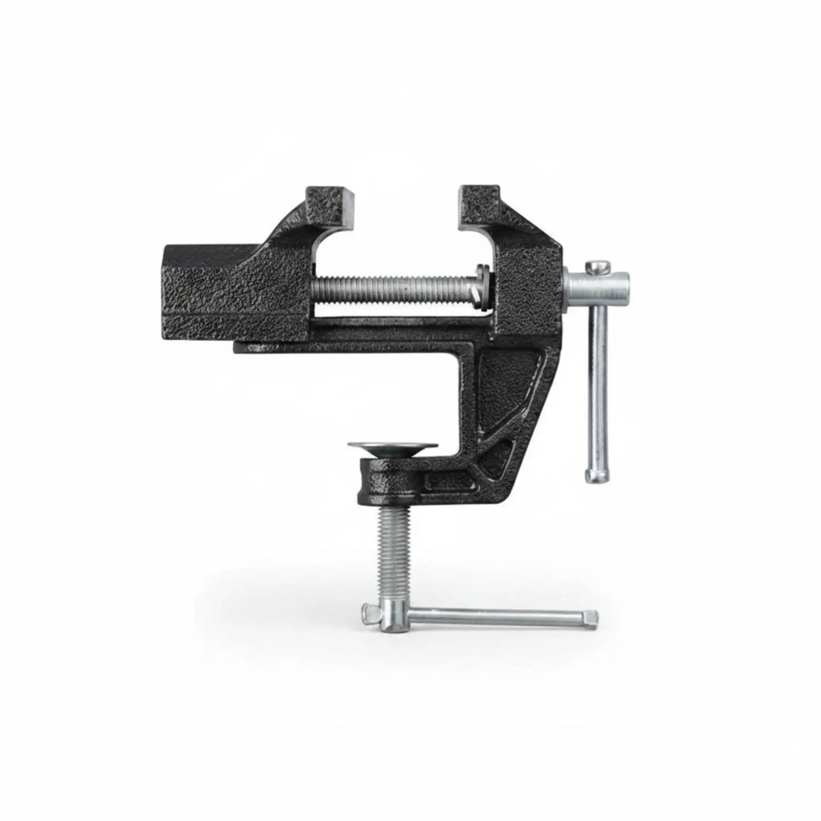 Small Steel Vise Compact Mini Bench Vise Clamping Tool Heavy Duty Long-Lasting Metal Build for Workshop, Woodworking