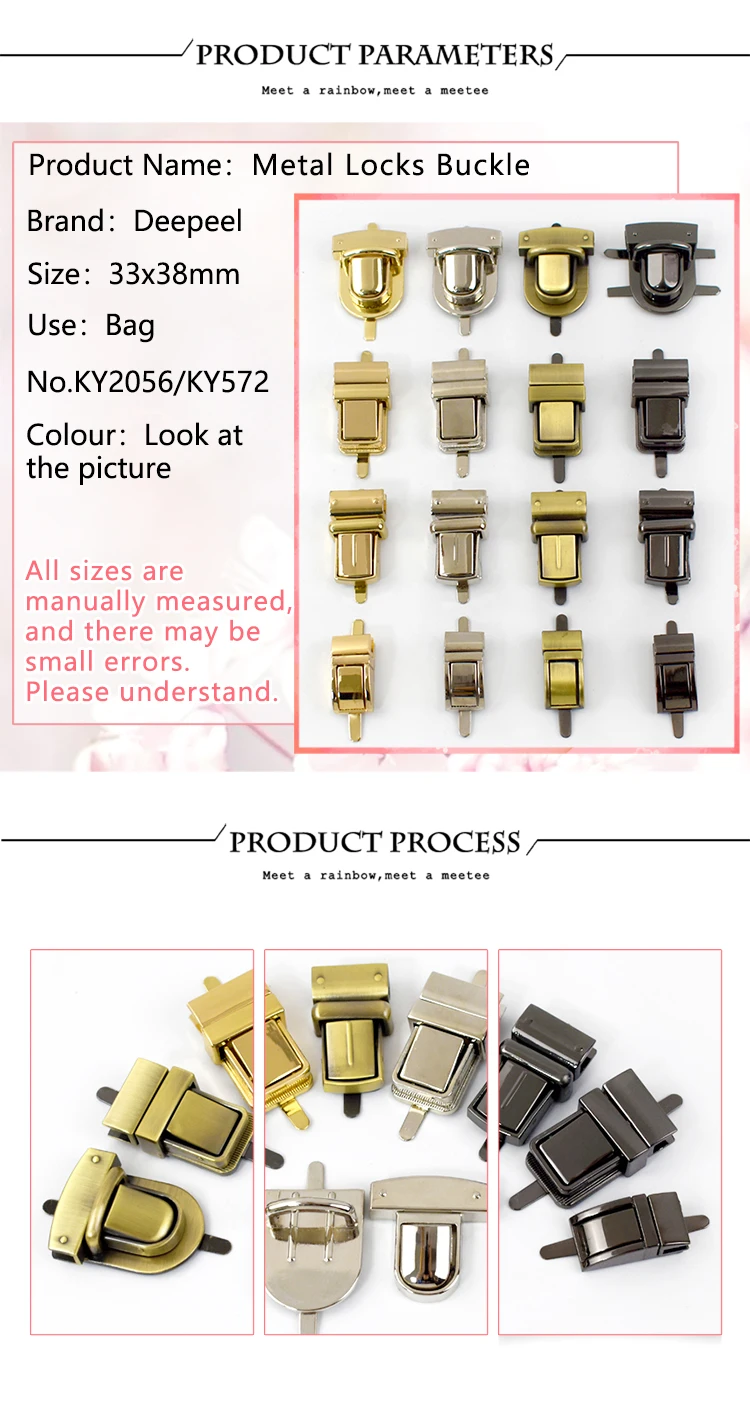 2/4pcs Deepeel Bag Metal Locks Buckle Twist Turn Lock Snap for DIY Purse Clasp Replace Repair Bags Closure Hardware Accessories