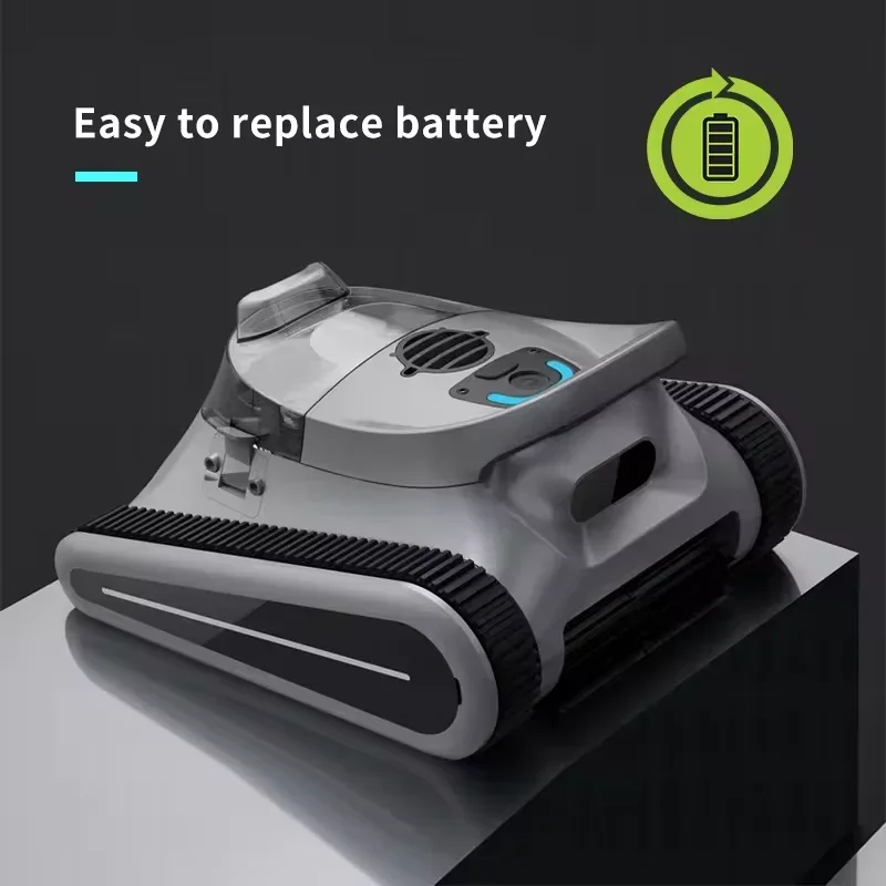 หุ่นยนต์ทําความสะอาดสระว่ายน้ํา เครื่องดูดฝุ่นอัจฉริยะติดผนังไร้สาย