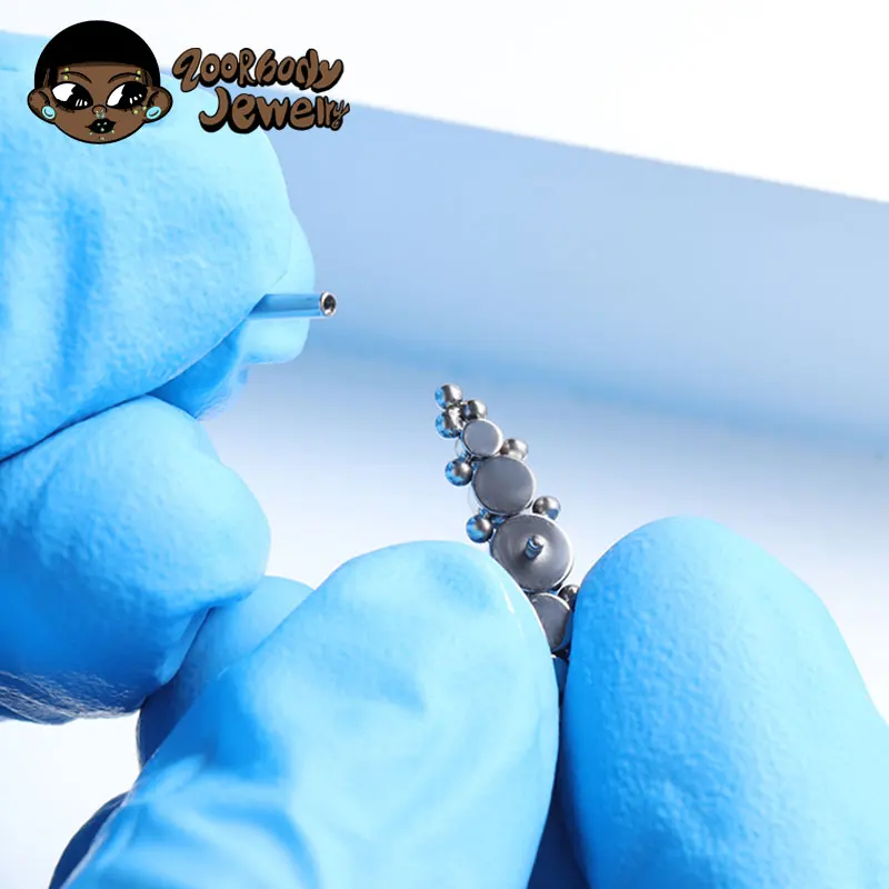 F136 Titan Conch Piercing Klar Zirkon 16G Flache Helix Labret Spirale Lippe Nagel Tragus Conch Knorpel Piercing Körperschmuck – Detail 10