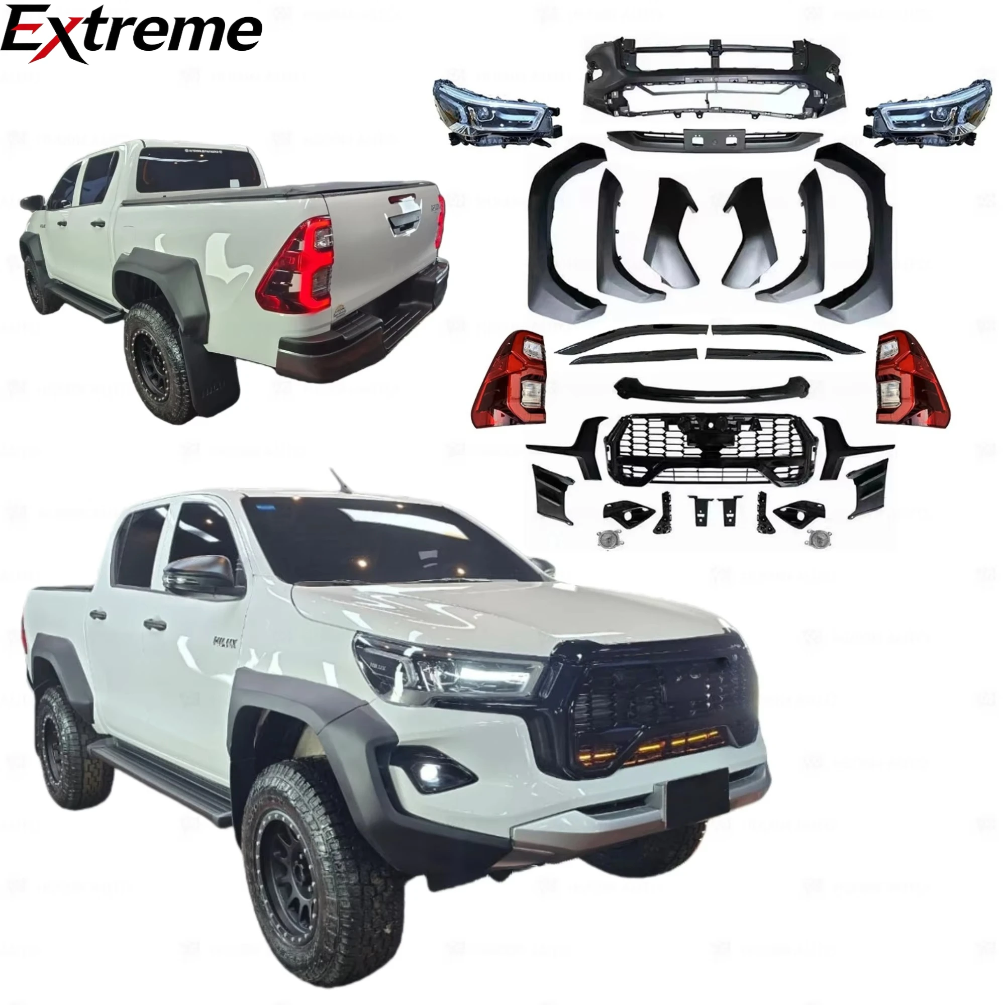 

Hot Sale Auto Parts Body Kit for Toyota Hilux 2016-2019 Facelift to 2023 GR Sport Include Front Bumper Assembly